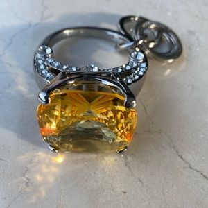 Juicy Couture Canary Yellow Gem Key Chain